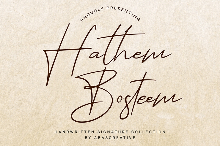 Hathem Bosteem字体 1