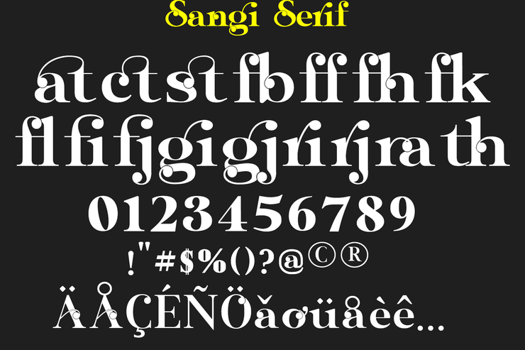 Sangi Serif字体 4