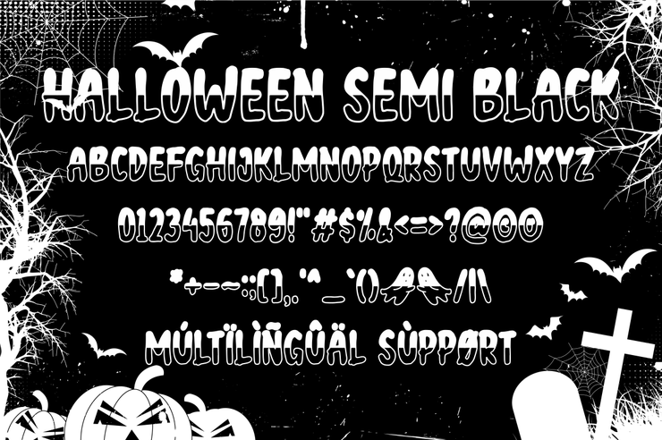 halloween semi black字体 1