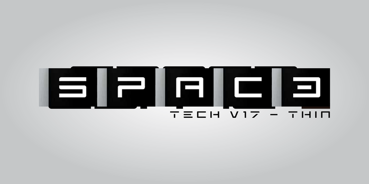 Spac3 - Tech v17 - Italic字体 3
