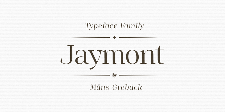 Jaymont字体 4