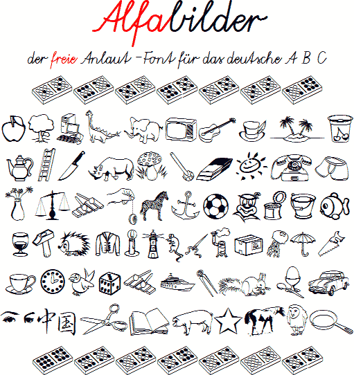 Alfabilder字体 1