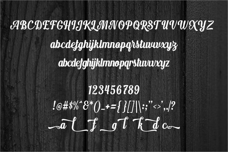 Querthy Script字体 4