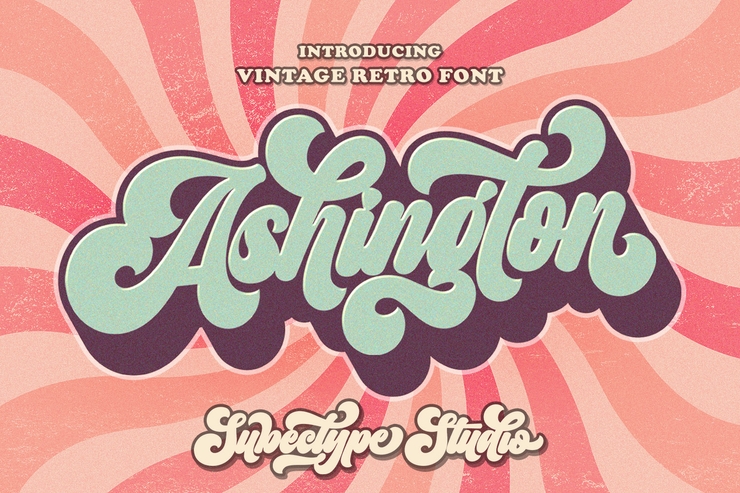 Retro Ashington - Vintage字体 10
