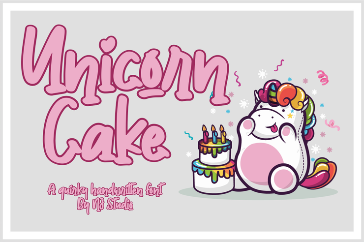 Unicorn Cake字体 3