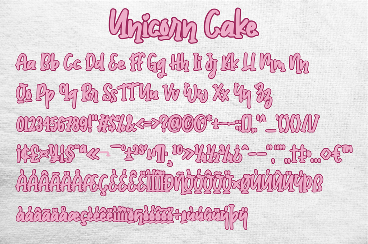 Unicorn Cake字体 4