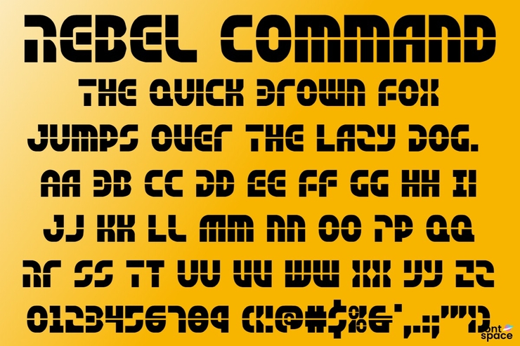 Rebel Command字体 4