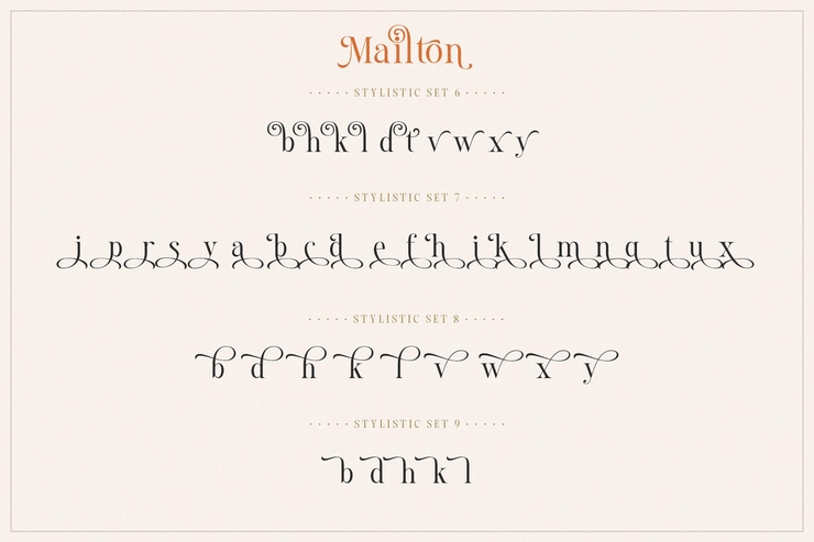 Mailton字体 3