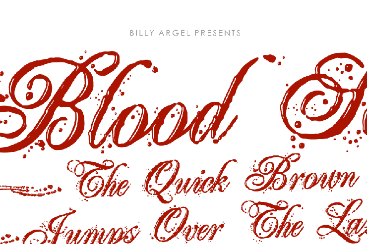 Blood Script Italic Personal Us字体 1