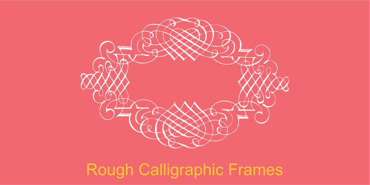 Rough Calligraphic Frames字体 1