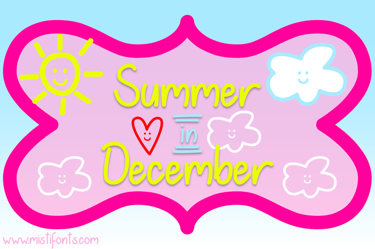 Summer in December字体 1