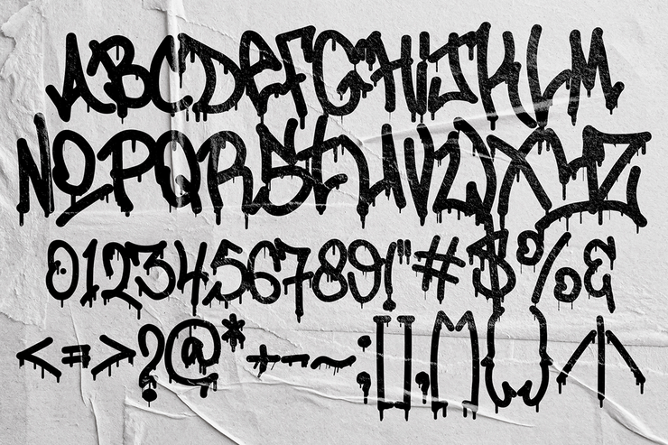 Zombies Coming Graffiti字体 8