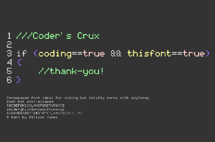 Coder's Crux字体 1