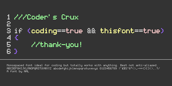 Coder's Crux字体 2