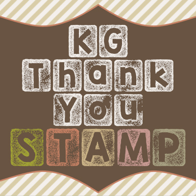 KG Thank You Stamp字体 1