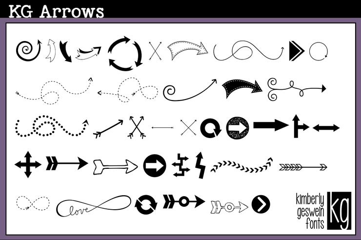 KG Arrows字体 1
