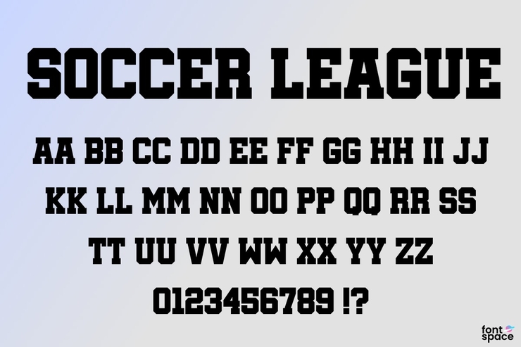 Soccer League字体 1