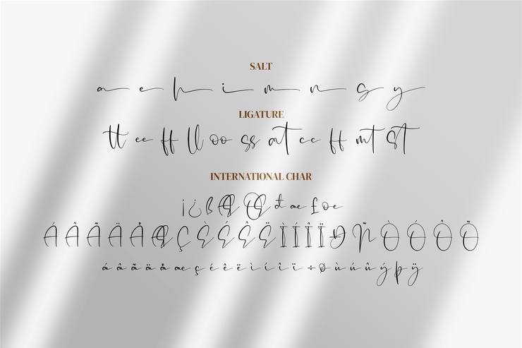 Mellyani Script字体 3