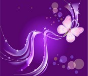 紫色蝴蝶花纹矢量图下载