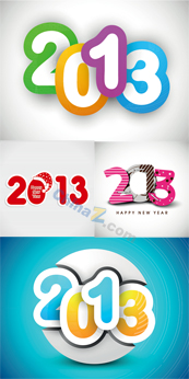 2013新年快乐数字创意背景