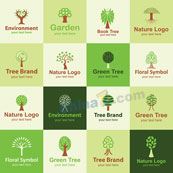 绿色自然标志矢量设计