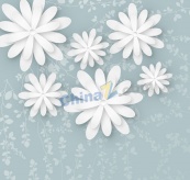 白色花朵剪贴画矢量素材
