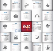 2017创意日历模板设计