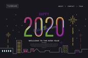 2020年网站首页设计矢量