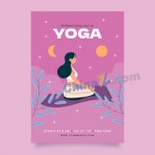 手绘国际瑜伽日海报