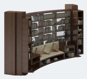 书柜3d模型素材