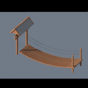 索桥3D模型效果图