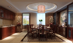 中式家居餐厅模型设计