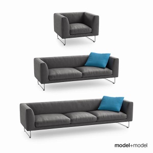 现代3D组合沙发模型