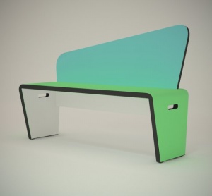 创意长椅3D模型设计