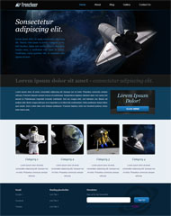 太空飞船探索网页模板
