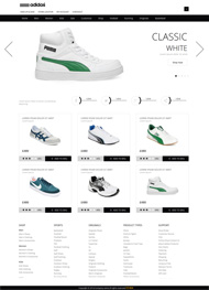 白色运动鞋HTML5模板