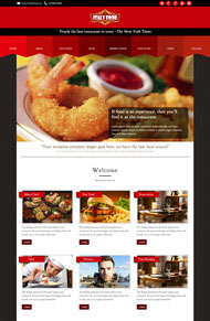 锯齿风格美食网站模板