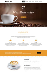 咖啡蛋糕店加盟网站模板