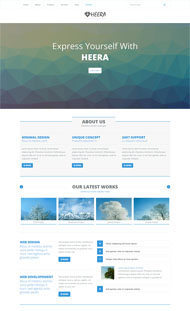 蓝色简洁企业网站模板
