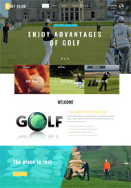 高尔夫球运动网站模板
