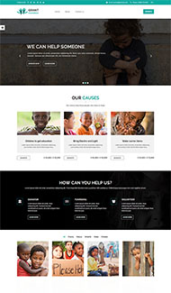 贫困儿童公益网站模板