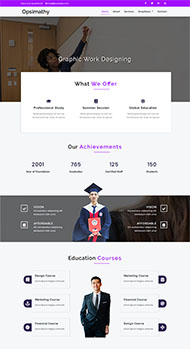 紫色教育培训企业网站模板