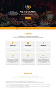 美食加盟店网站模板