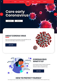 冠状病毒早期护理网站模板