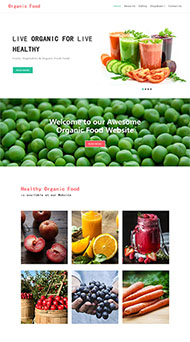 绿色清爽的有机果蔬网站模板