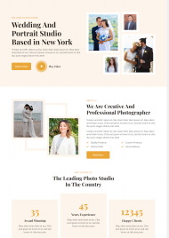 婚纱摄影工作室HTML5网站模板