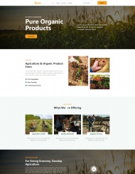 纯有机农业产品HTML5网站模板