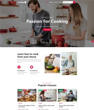 HTML5烹饪培训机构网站模板