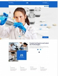 蓝色医学实验机构网站模板