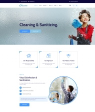 响应式清洁消毒家政服务网站模板